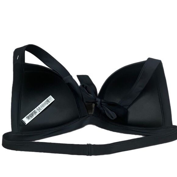 Victoria’s Secret Pink Swim Push Up Triangle Padded Bra Bikini Top Black XXL - Picture 8 of 8